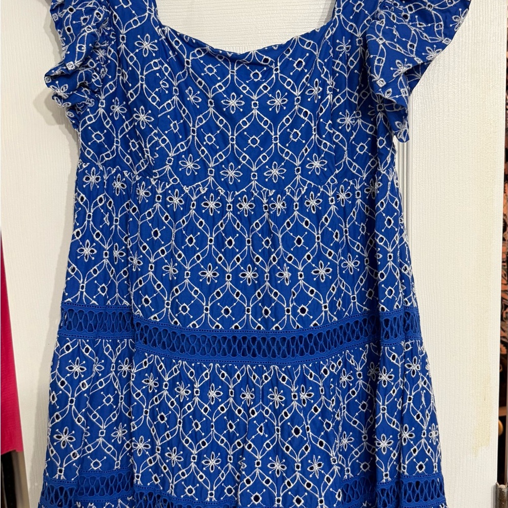 Lilly Pulitzer Royal Blue Dress with White Details